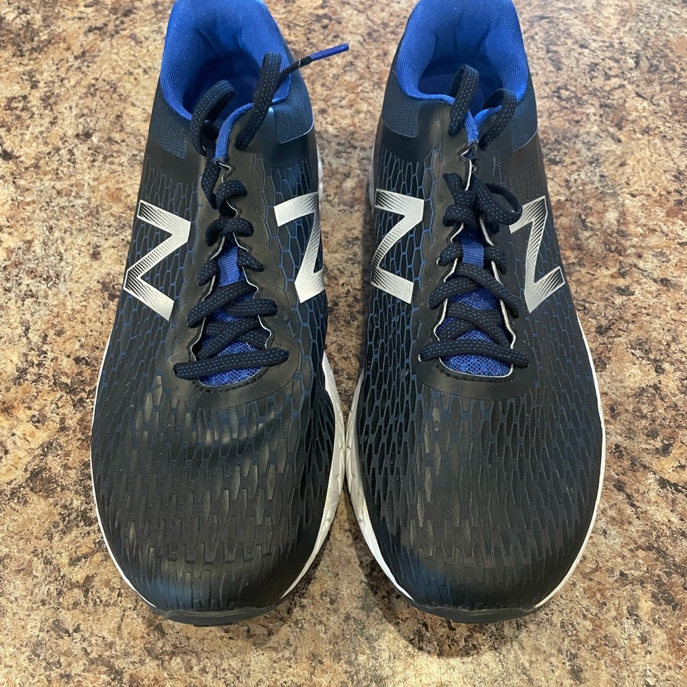 New Balance Men's Black with Blue Trim Athletic Running Shoes